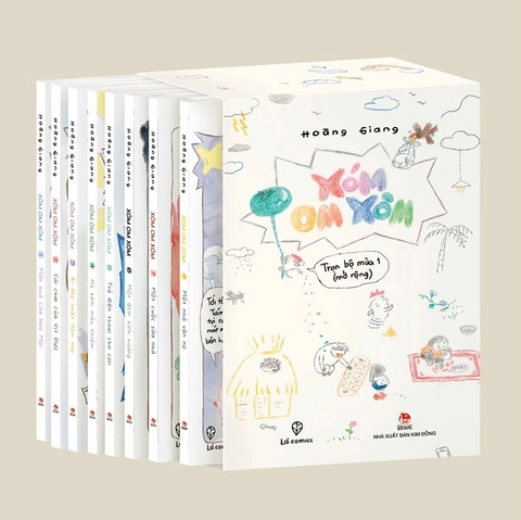 Boxset Xóm Om Xòm (Hộp 8 Tập) - Tặng Kèm 9 Bookmark - Hoàng Giang
