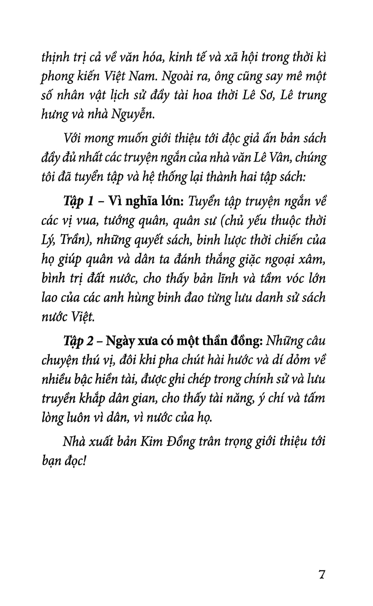 Truyện Kể Lịch Sử - Vì Nghĩa Lớn - Lê Vân