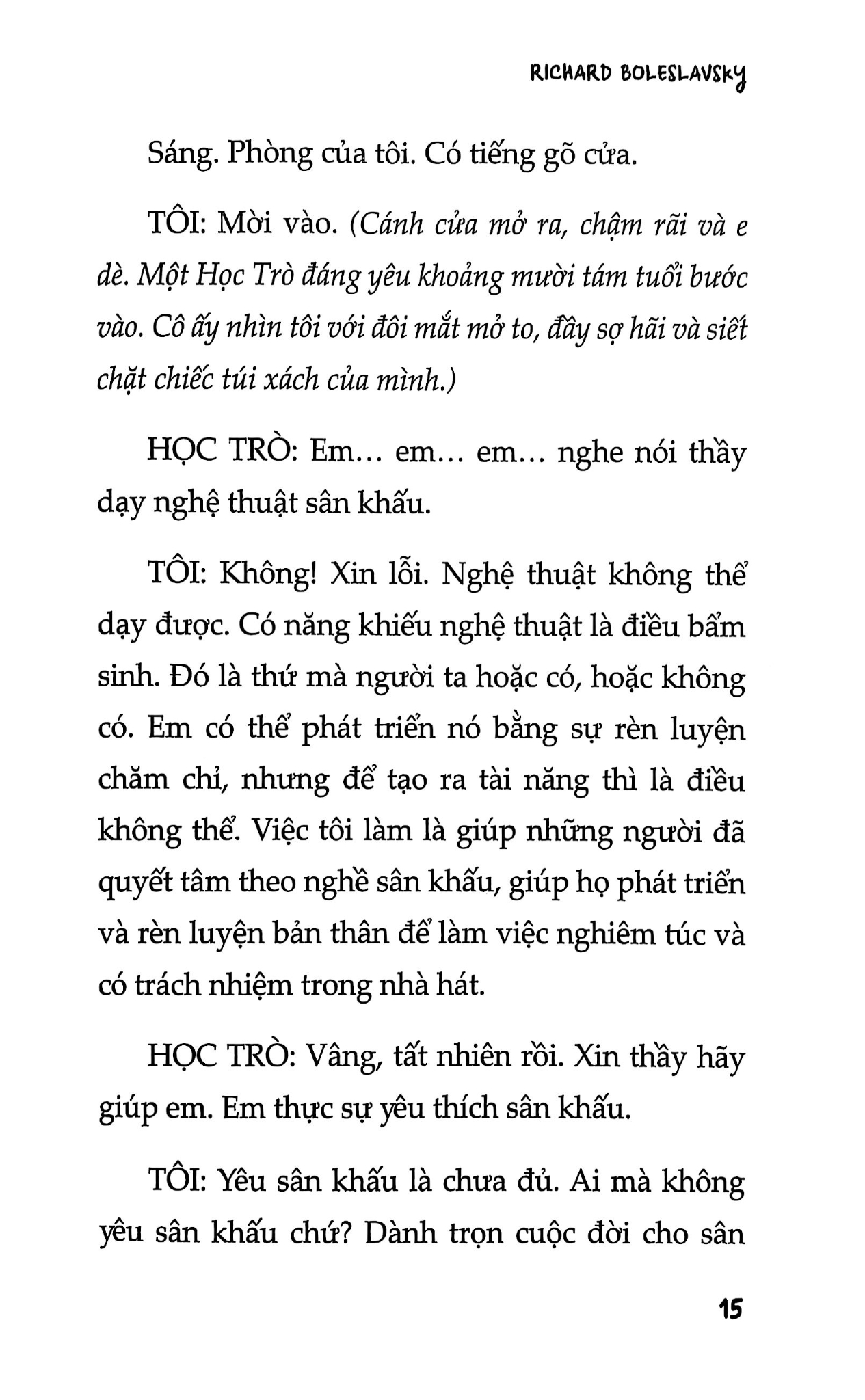 Nghệ Thuật Diễn Xuất - Richard Boleslavsky