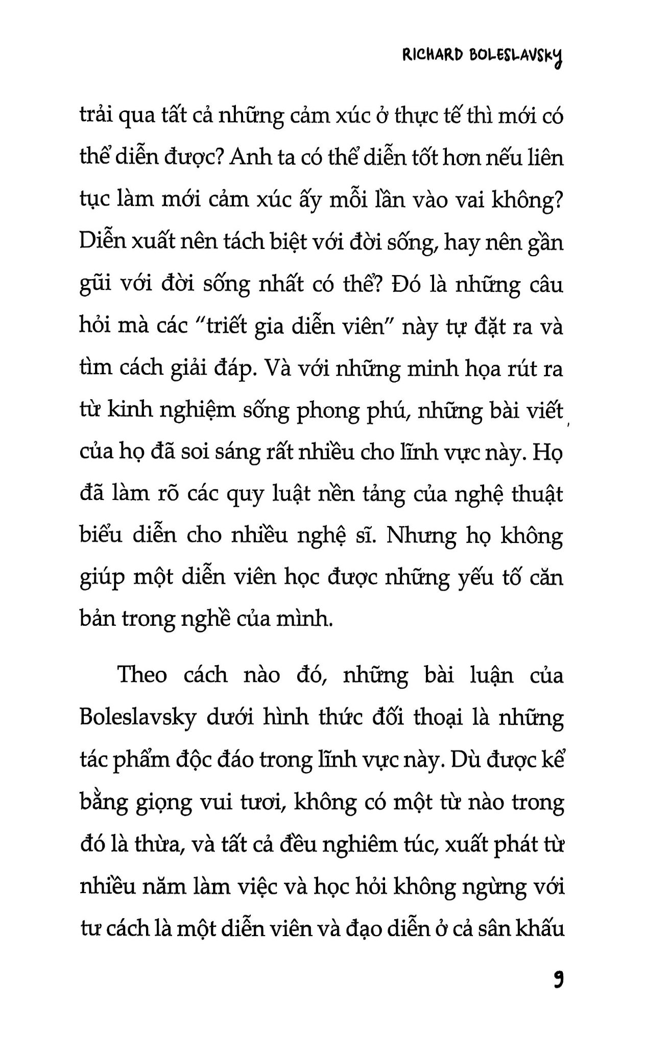 Nghệ Thuật Diễn Xuất - Richard Boleslavsky