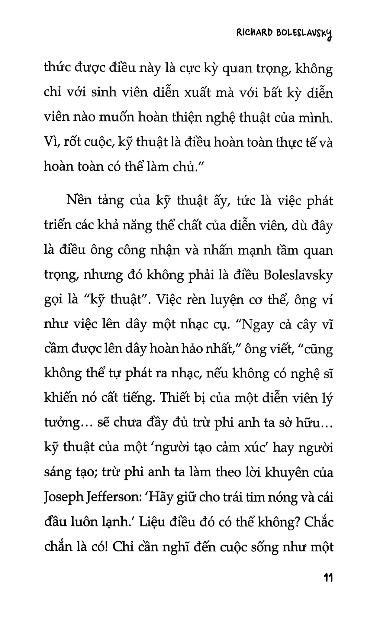 Nghệ Thuật Diễn Xuất - Richard Boleslavsky