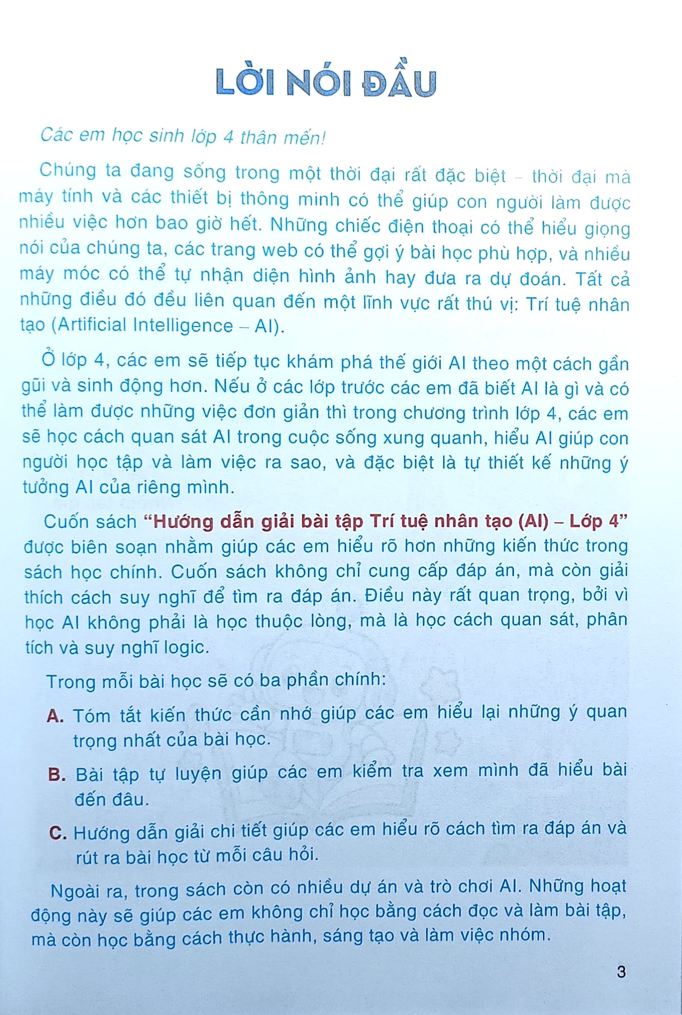 Hướng Dẫn Giải Bài Tập Trí Tuệ Nhân Tạo AI - Lớp 4 - Trần Đức Huyên