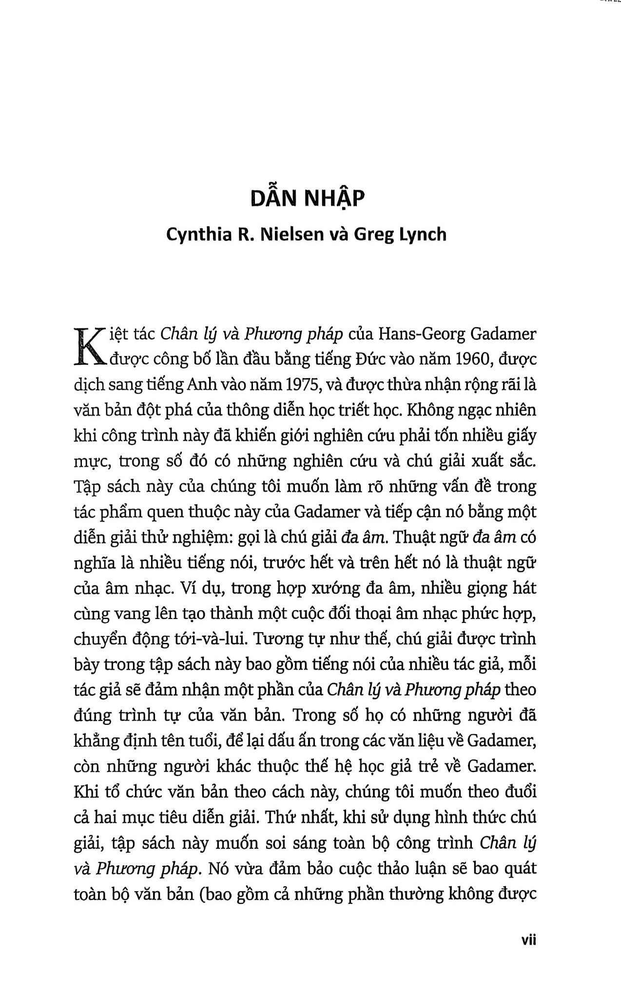 Chú Giải Đa Âm Về Chân Lý Và Phương Pháp Của Gadamer (Bìa Cứng) - Cynthia R. Nielsen, Greg Lynch