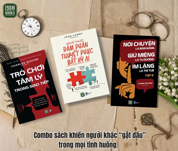  Combo 3 Quyển Khiến Người Khác Gật Đầu Trong Mọi Tình Huống ( Trò Chơi Tâm Lý Trong Giao Tiếp + Nghệ Thuật Đàm Phán Thuyết Phục Bất Kỳ Ai + Nói Chuyện Là Bản Năng, Giữ Miệng Là Tu Dưỡng, Im Lặng Là Trí Tuệ Tập 2 ) 