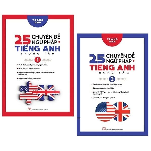  Combo 25 Chuyên Đề Ngữ Pháp Tiếng Anh Trọng Tâm - Tập 1 + 2 (Bộ 2 Cuốn) 