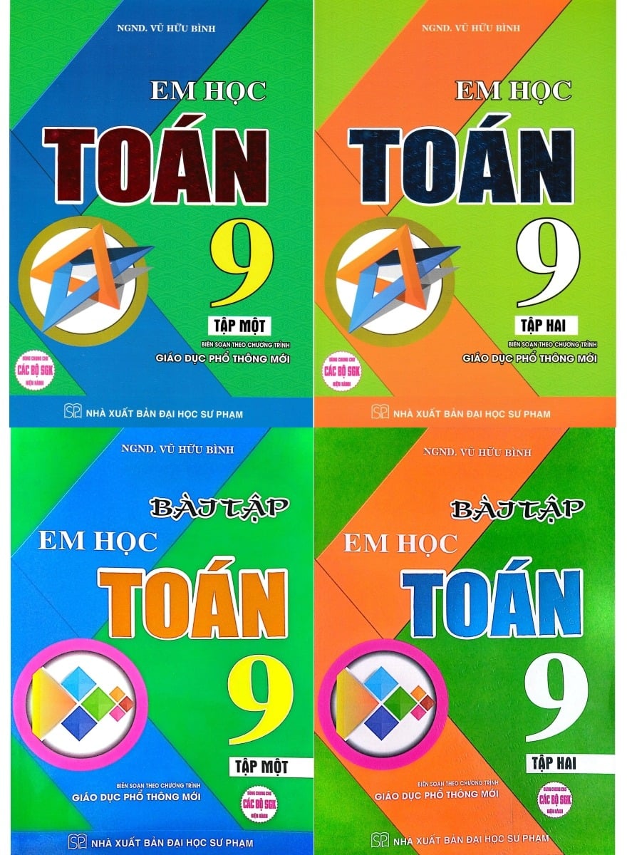 Combo 4 Cuốn Em Học Toán + Bài Tập Em Học Toán 9 (Dùng Chung Cho Các Bộ SGK Hiện Hành) - Vũ Hữu Bình