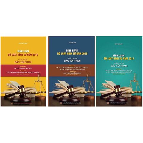  Combo Bình luận Bộ Luật Hình Sự Năm 2015 - Đinh Văn Quế ( Bộ 3 Cuốn ) 