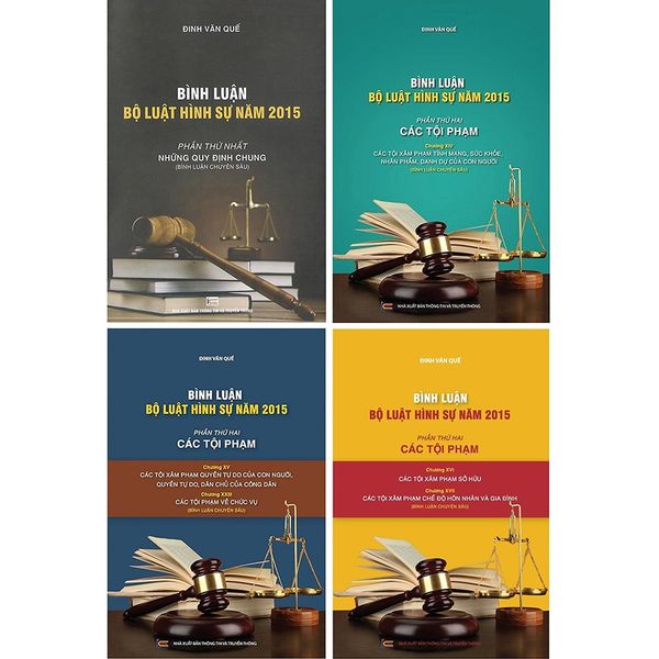  Combo Bình Luận Bộ Luật Hình Sự Các Tội Phạm ( 4 Cuốn ) 