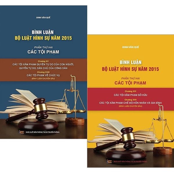  Combo 2 Quyển Bình luận Bộ Luật Hình Sự Năm 2015 - Đinh Văn Quế 