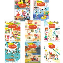 Combo 8 Quyển Lịch Sử Sinh Hoạt Của Loài Người ( Viết + Phân Chia Biên Giới + Ăn Uống + Bay Lượn + Cư Trú + Đi Đó Đây + Tắm Rửa + Mặc ) - Nhiều Tác Giả