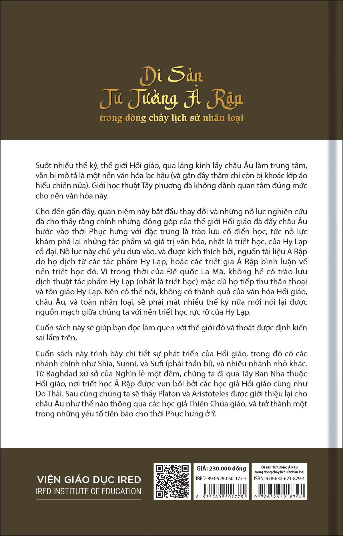 Di Sản Tư Tưởng Ả Rập - Trong Dòng Chảy Lịch Sử Nhân Loại - Arabic Thought and Its Place in History - De Lacy O’Leary