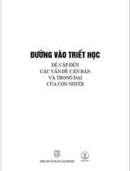 Đường Vào Triết Học - Giáo sư Lê Thành Trị