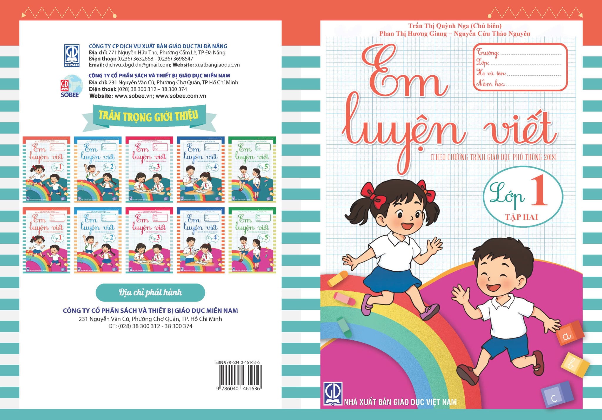 Bộ 2 Tập: Em Luyện Viết Lớp 1 (Tập 1 + 2) (Theo Chương Trình Giáo Dục Phổ Thông 2018) - Trần Thị Quỳnh Nga (Chủ Biên)