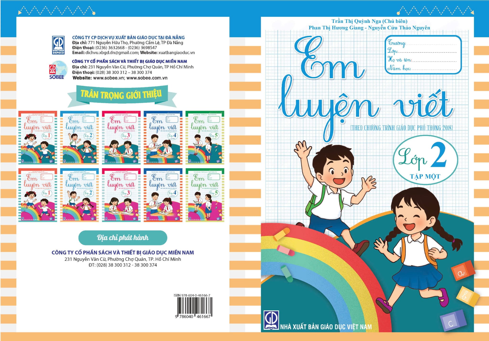 Bộ 2 Tập: Em Luyện Viết Lớp 2 (Tập 1 + 2) (Theo Chương Trình Giáo Dục Phổ Thông 2018) - Trần Thị Quỳnh Nga (Chủ Biên)