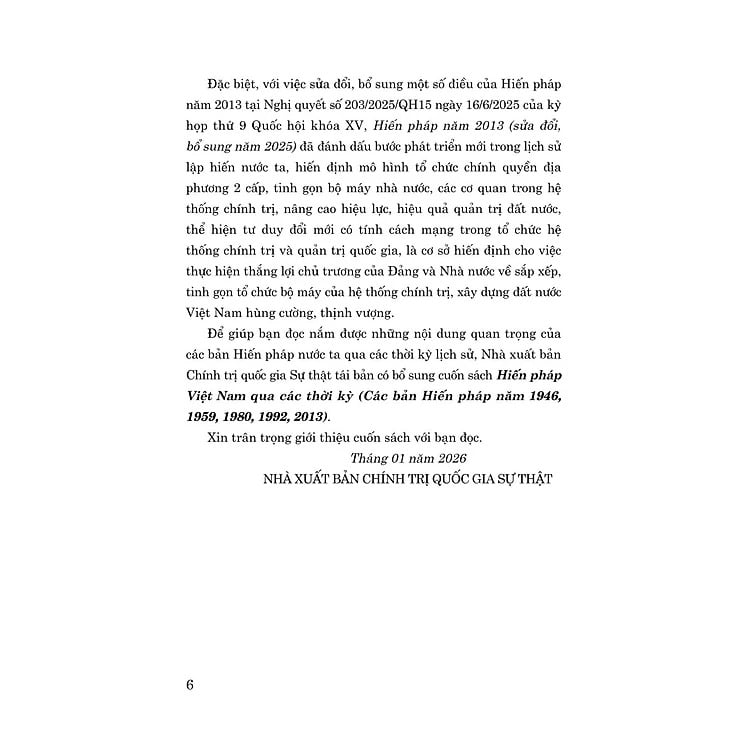 Hiến Pháp Việt Nam Qua Các Thời Kỳ (Các Bản Hiến Pháp Năm 1946, 1959, 1980, 1992, 2013) - Quốc Hội