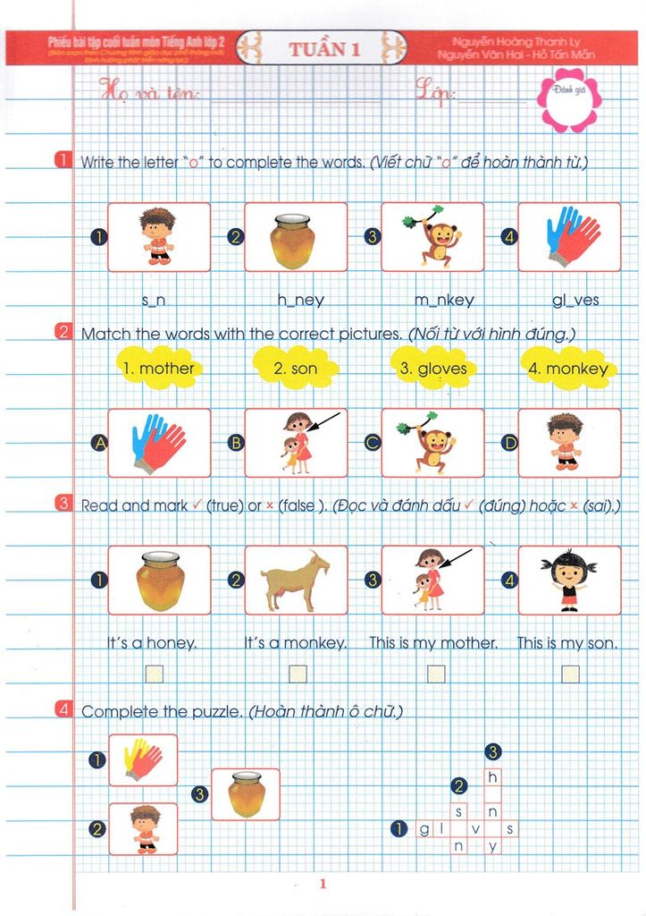 Sách Phiếu Bài Tập Cuối Tuần Môn Tiếng Anh Lớp 2 (Theo Chương Trình Giáo Dục Phổ Thông Mới Định Hướng Phát Triển Năng Lực) - Nguyễn Hoàng Thanh Ly