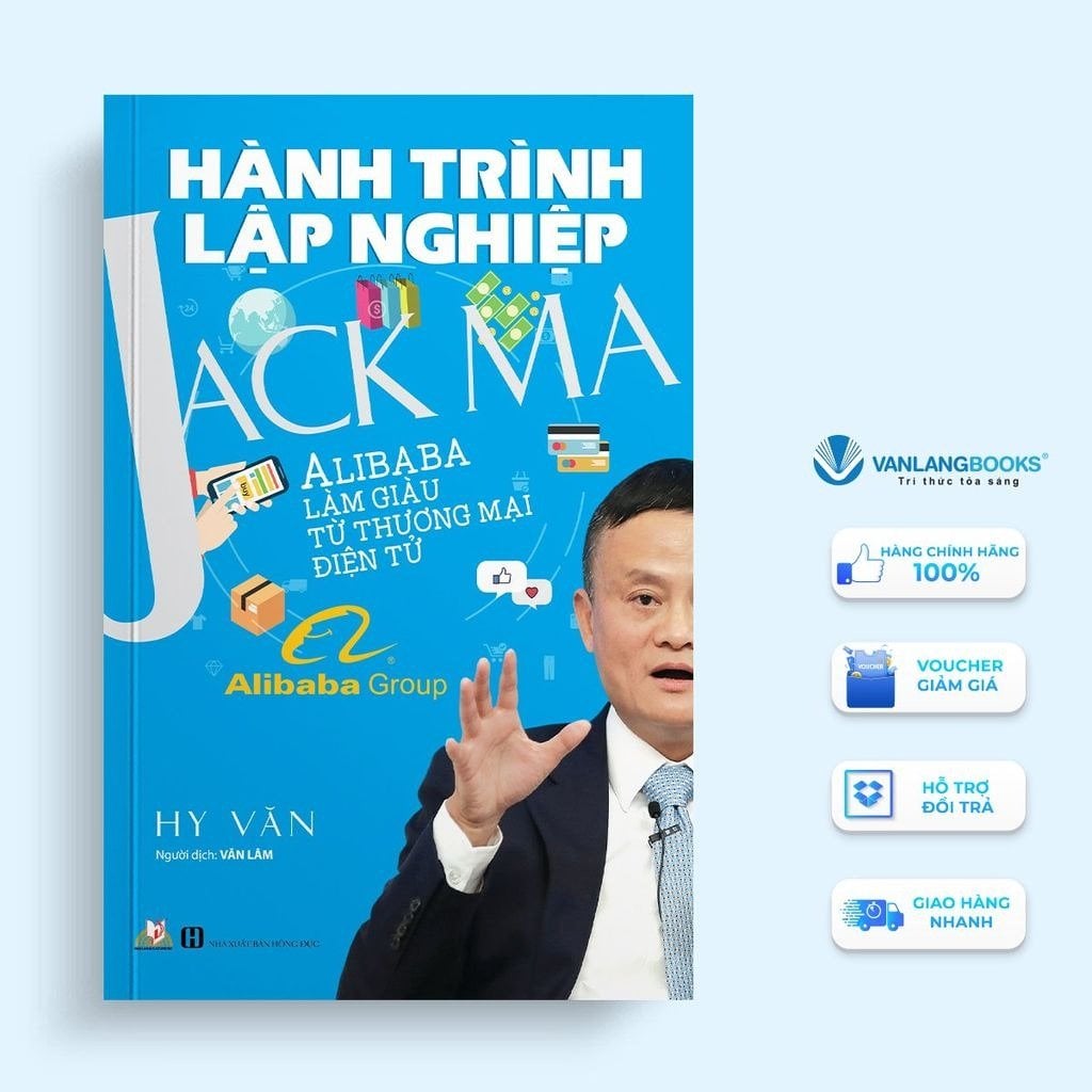{ Trưng Bày } Hành Trình Lập Nghiệp - Jack Ma - Vanlangbooks - Hy Văn