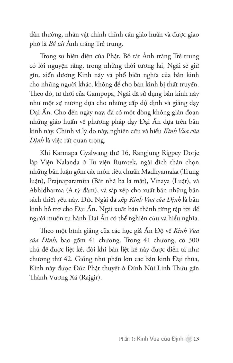 Kinh Vua Của Định - Bài Ca Đại Ấn - Khenchen Thrangu Rinpoche