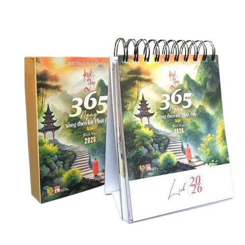 Lịch Bàn 2026 - Kinh Pháp Cú (365 Ngày)