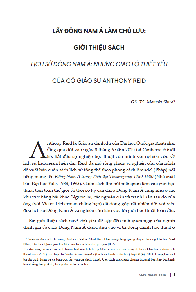 Lịch sử Đông Nam Á - Anthony Reid