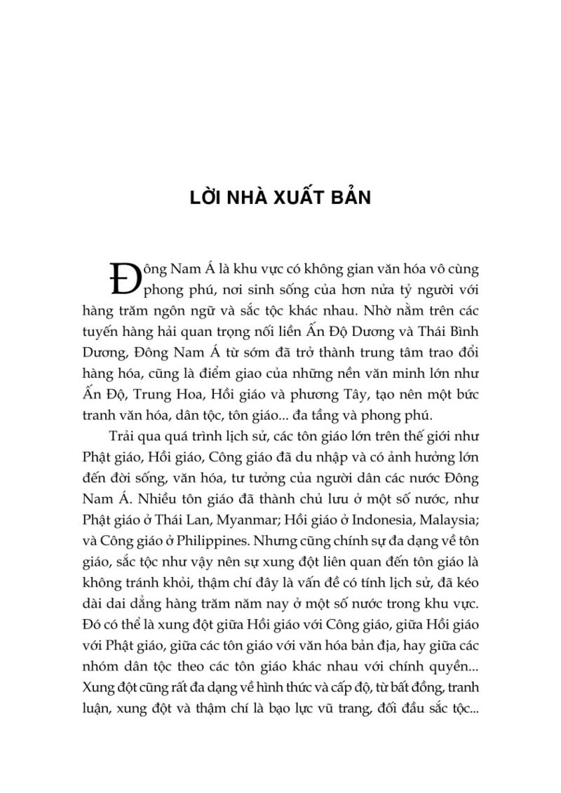 Xung Đột Và Giải Quyết Xung Đột Liên Quan Đến Tôn Giáo Ở Một Số Nước Đông Nam Á Và Hàm Ý Cho Việt Nam - TS. Lê Thị Liên