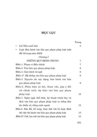  Luật Ban Hành Văn Bản Quy Phạm Pháp Luật ( Sửa Đổi, Bổ Sung Năm 2025 ) - Quốc hội - NXB CTQG 