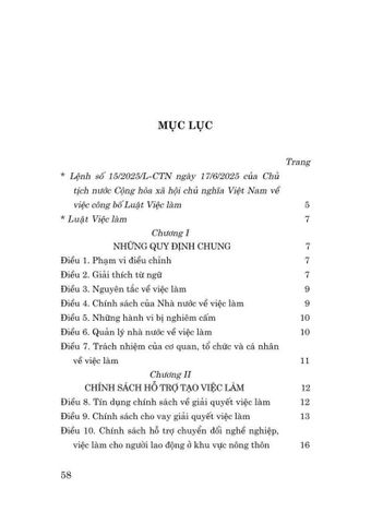  Luật Việc Làm 2025  - Quốc hội - (NXB CTQG) 