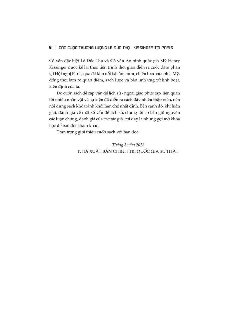 Các Cuộc Thương Lượng Lê Đức Thọ - Bìa Cứng - Kissinger Tại Paris - Lưu Văn Lợi, Nguyễn Anh Vũ