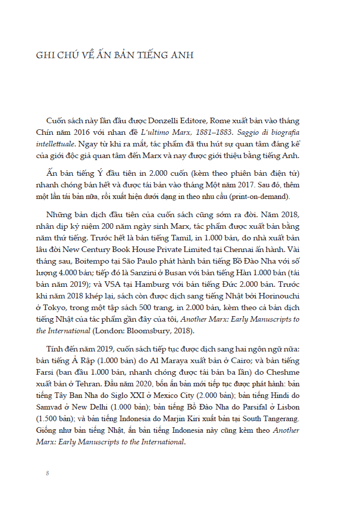 Karl Marx & Dòng Suy Tư Chưa Khép Lại - Những Năm Cuối Đời - Marcello Musto