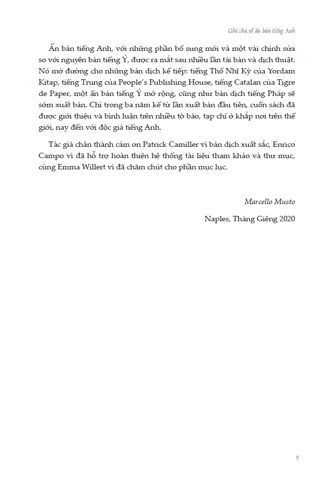 Karl Marx & Dòng Suy Tư Chưa Khép Lại - Những Năm Cuối Đời - Marcello Musto