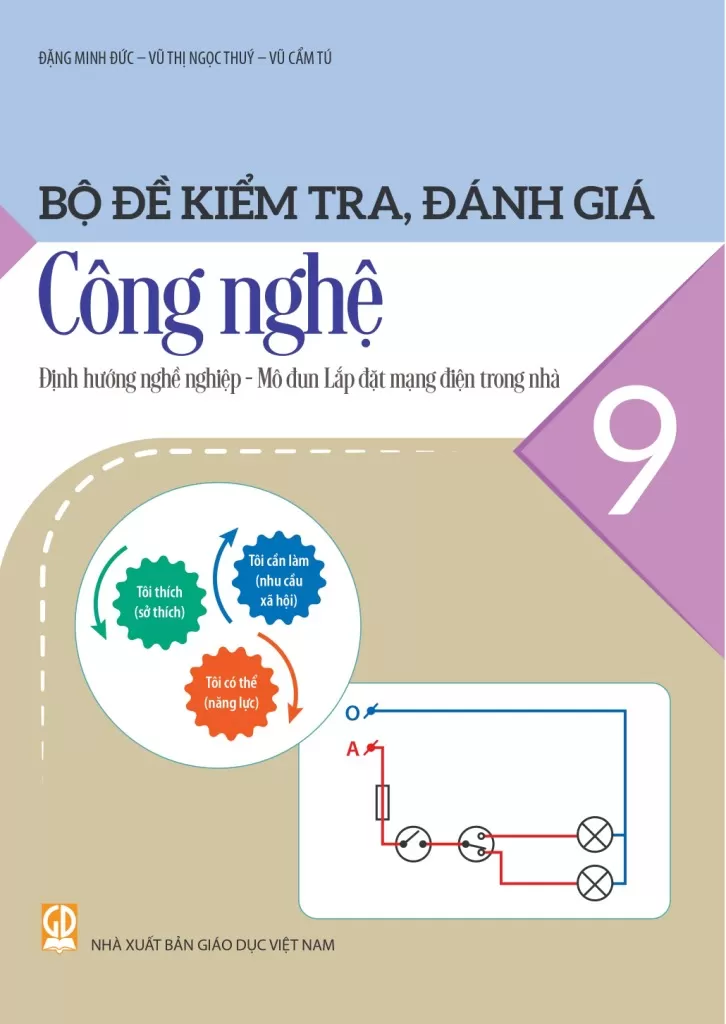 Bộ Đề Kiểm Tra, Đánh Giá Công Nghệ Lớp 9 - Định Hướng Nghề Nghiệp - Mô Đun Lắp Đặt Mạng Điện Trong Nhà (Theo Chương Trình GDPT 2018) - Đặng Minh Đức - Vũ Thị Ngọc Thúy - NXBGD