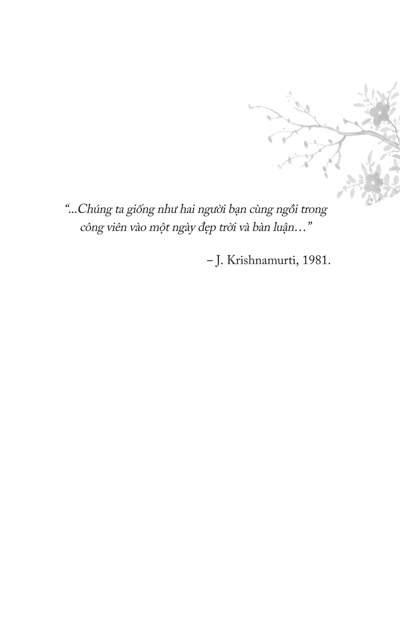 J. Krishnamurti Nói Về Tình Yêu - J. Krishnamurti