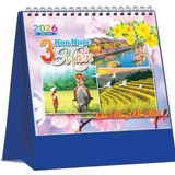  Lịch Bàn Chữ A Đứng (19x17) Nhiều Chủ Đề 2026 