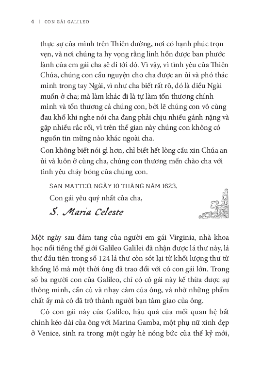 Con Gái Galileo - Một Bi Kịch Về Khoa Học, Đức Tin Và Tình Yêu - Dava Sobel
