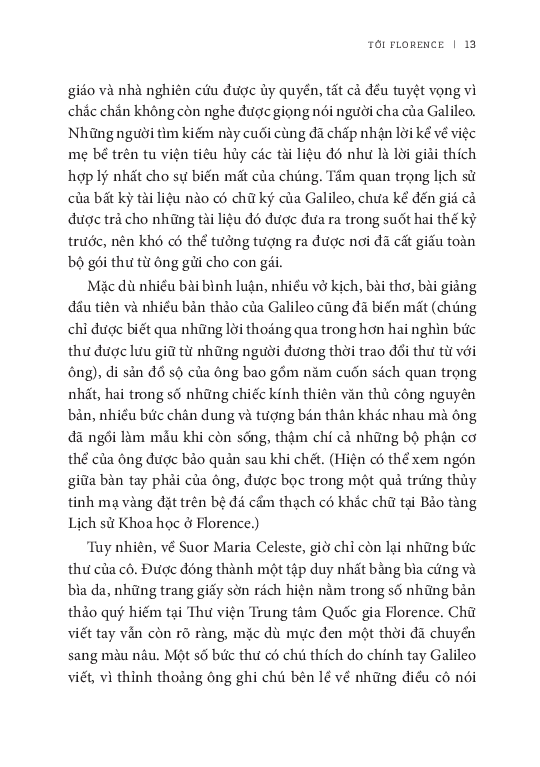 Con Gái Galileo - Một Bi Kịch Về Khoa Học, Đức Tin Và Tình Yêu - Dava Sobel