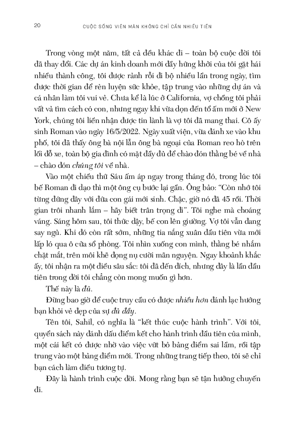 Cuộc Sống Viên Mãn Không Chỉ Cần Nhiều Tiền - 
Sahil Bloom