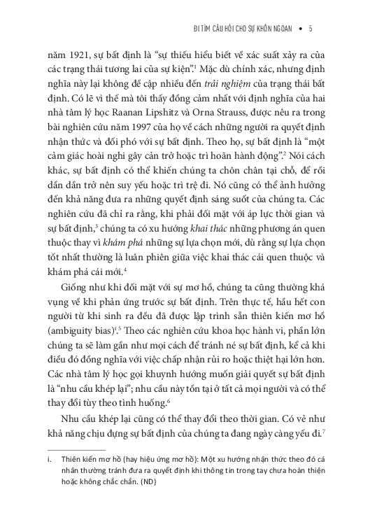 Đi Tìm Câu Hỏi Cho Sự Khôn Ngoan - Elizabeth Weingarten