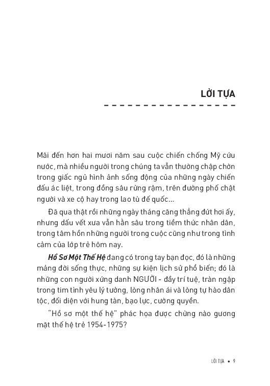 Hồ Sơ Một Thế Hệ - 
Nhiều Tác Giả