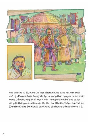  Lịch Sử Việt Nam Bằng Tranh Màu - Chiến Thắng Quân Mông Lần 1 (Bìa Cứng) - Trần Bạch Đằng 