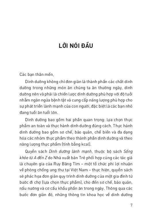 Sống Khỏe Từ A Đến Z - Dinh Dưỡng Lành Mạnh - Trương Mỹ Dung