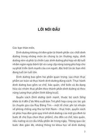  Sống Khỏe Từ A Đến Z - Dinh Dưỡng Lành Mạnh - Trương Mỹ Dung 
