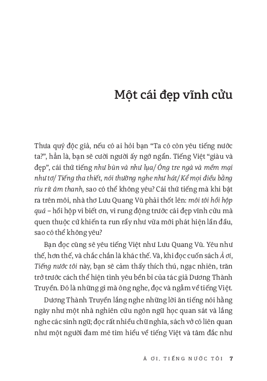 Tiếng Việt Giàu Đẹp - À Ơi, Tiếng Nước Tôi - Dương Thành Truyền