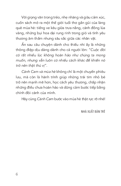 Văn Học Thiếu Nhi - Cánh Cam Và Mùa Hè - Tú Ngô