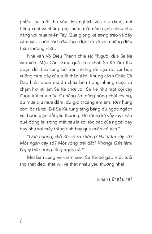 Văn Học Thiếu Nhi - Xóm Sa Kê Có Xa Không? - Vương Đình Khang