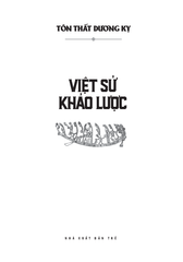 Việt Sử Khảo Lược - Tôn Thất Dương Kỵ
