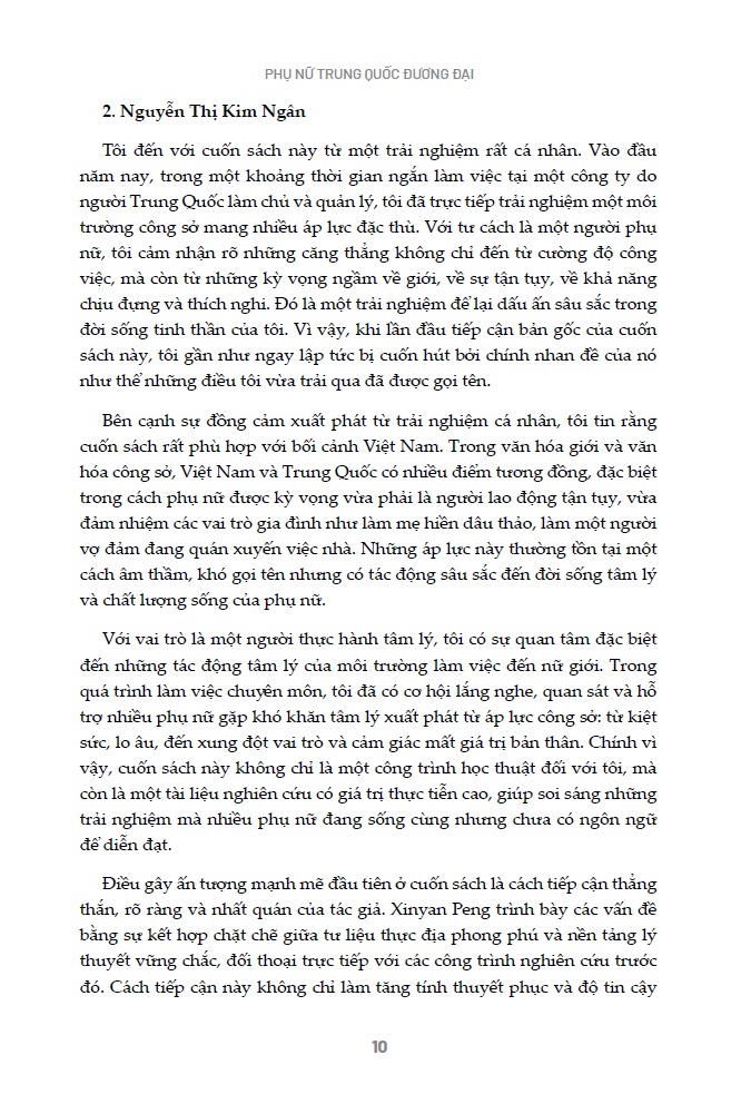 Phụ Nữ Trung Quốc Đương Đại - Xinyan Peng