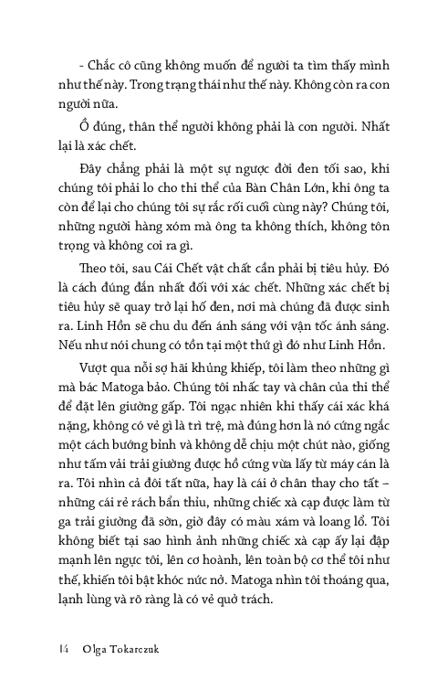 Hãy Lái Máy Cày Của Mình Qua Xương Những Sinh Linh Chết - 
Olga Tokarczuk
