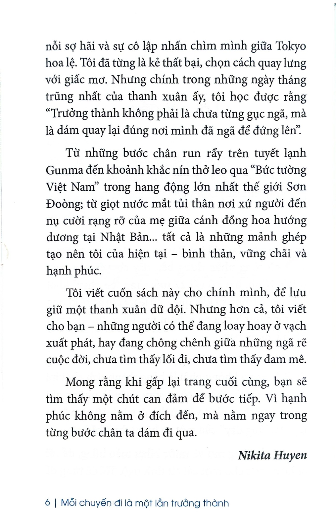 Mỗi Chuyến Đi Là Một Lần Trưởng Thành - Nikita Huyền