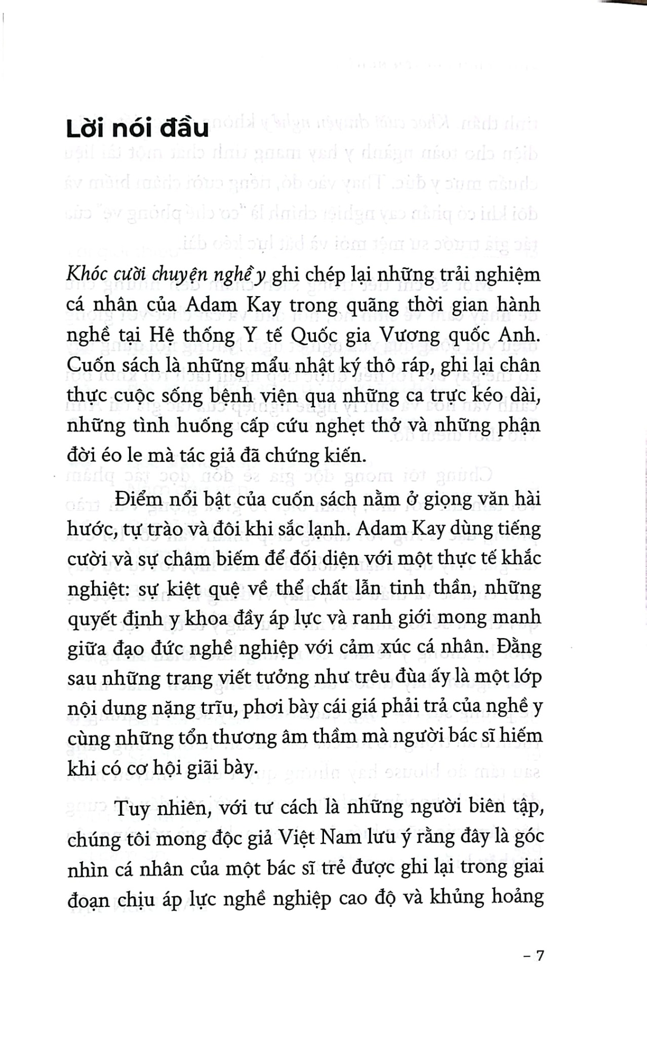 Khóc Cười Chuyện Nghề Y - Nhật Ký Của Một Bác Sĩ Trẻ - 
Adam Kay