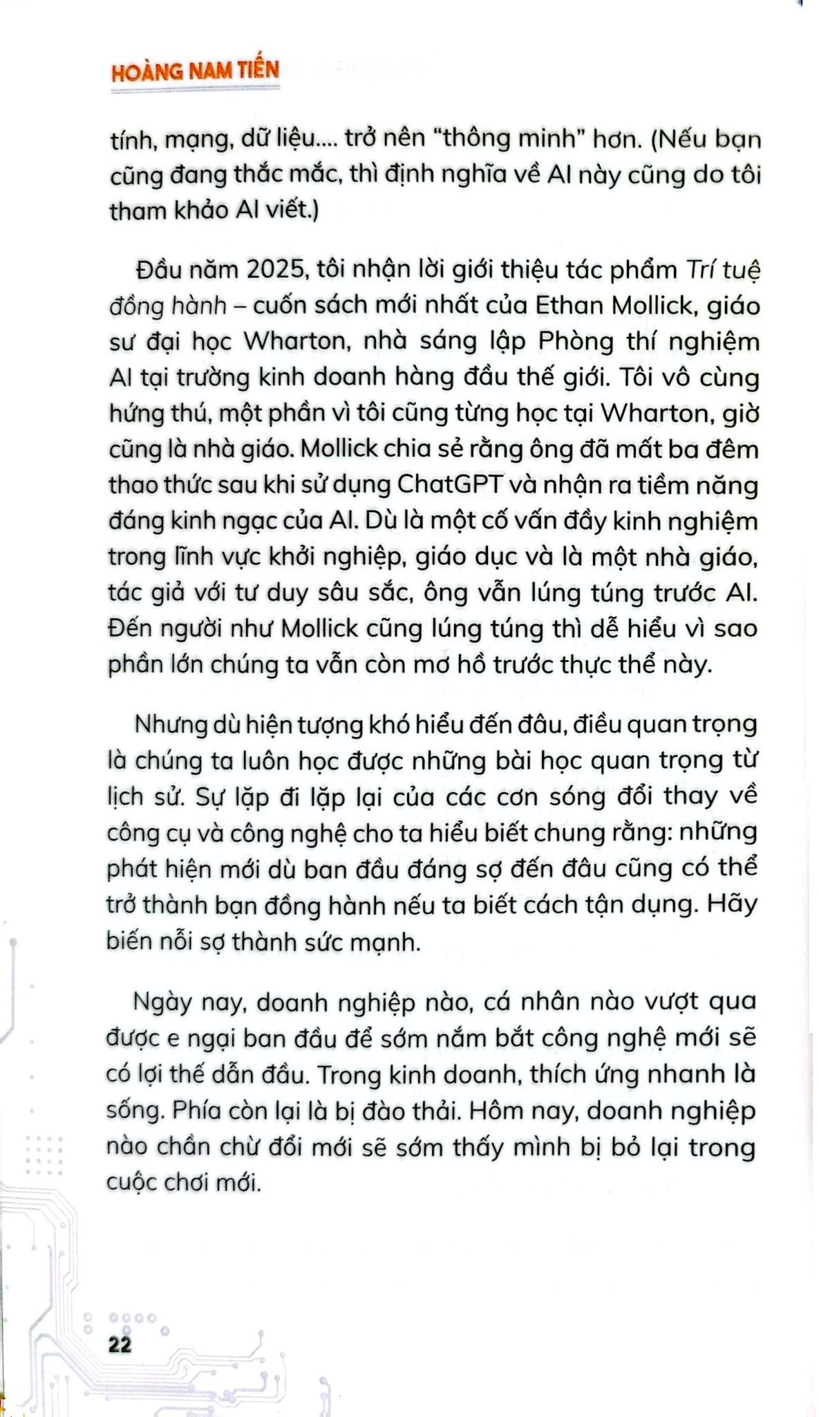 Ứng Dụng Ai Vào Doanh Nghiệp: Những Bài Giảng Của Giáo Tiến Về Nhân Tố Thay Đổi Cuộc Chơi Trong Kỉ Nguyên Mới - Hoàng Nam Tiến